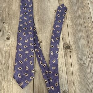 ISAIA Napoli Mens High End 7 Fold Luxury Tie Paisley Silk Made In Italy (READ)